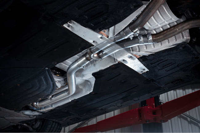 Scorpion GPF delete-rør til Toyota Supra A90 3.0T, set nedefra