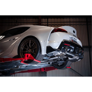 Scorpion cat-back udstødning til Toyota Supra A90 3.0T uden GPF, Ascari, set fra siden