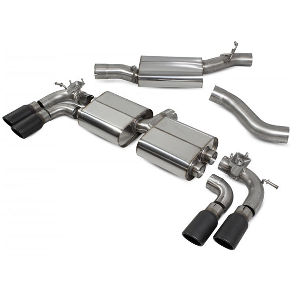 Scorpion Resonated Cat/GPF Back System & Electronic Valves - VW MK7.5 Golf R - Monaco Ceramic