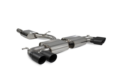 Scorpion GPF-back udstødning til VW MK7.5 Golf R – resoneret, Daytona Ceramic, set skråt bagfra