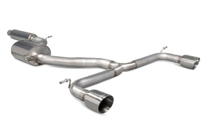 Scorpion cat-back udstødning til VW MK7.5 Golf GTI (Non-GPF Model), Daytona, set skråt bagfra