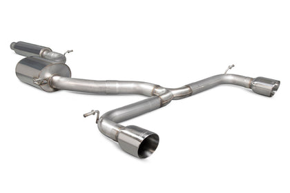 Scorpion cat-back udstødning til VW MK7.5 Golf GTI (Non-GPF Model), Daytona, set skråt bagfra