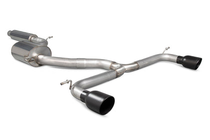 Scorpion GPF-back udstødning til VW MK7.5 Golf GTI (TCR & GPF Models), Daytona Ceramic, set skråt bagfra