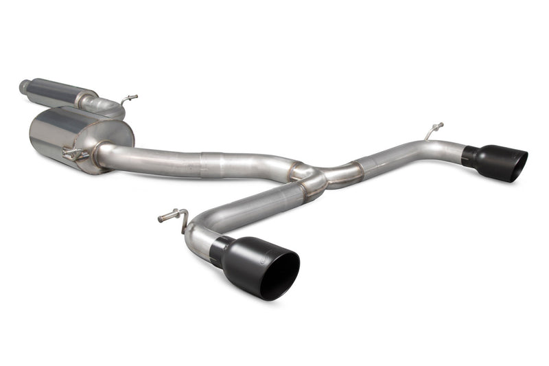 Scorpion GPF-back udstødning til VW MK7.5 Golf GTI (TCR & GPF Models), Daytona Ceramic, set skråt bagfra