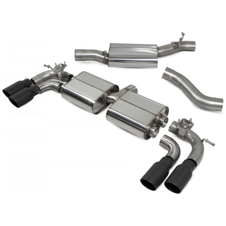 Scorpion Resonated Cat/GPF Back System & Electronic Valves - VW MK8 Golf R - Daytona Ceramic