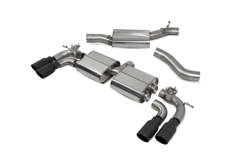 Scorpion GPF-back udstødning til VW MK8 Golf R med ventiler, Daytona Ceramic, kit_top