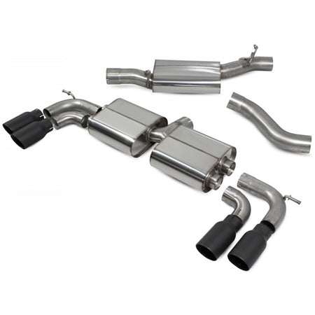 Scorpion Resonated Cat/GPF Back System & Non Valved - VW MK8 Golf R - Daytona Ceramic