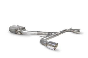 Scorpion cat-back udstødning til VW MK6 Golf GTI – resoneret, Daytona, set skråt bagfra