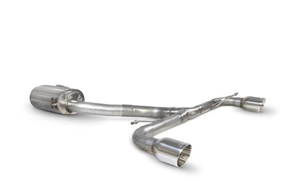 Scorpion cat-back udstødning til VW MK6 Golf GTI – resoneret, Daytona, set skråt bagfra