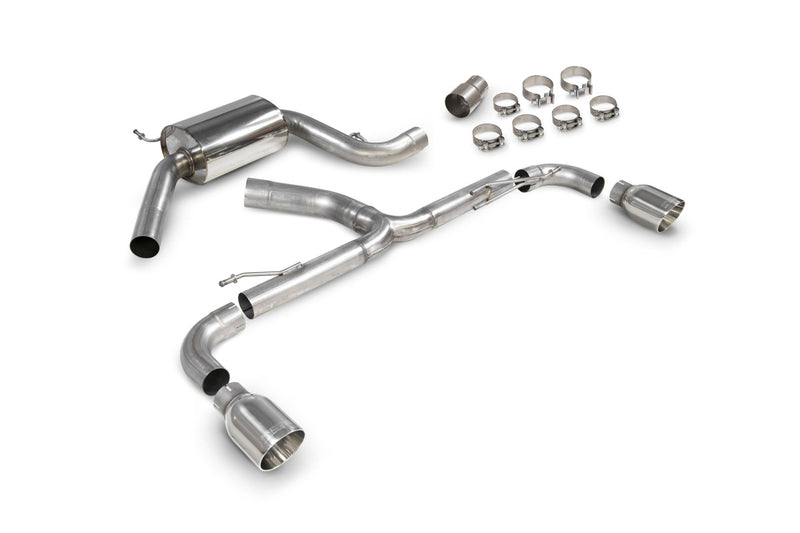 Scorpion cat-back udstødning til VW MK6 Golf GTI – resoneret, Daytona, kit_top