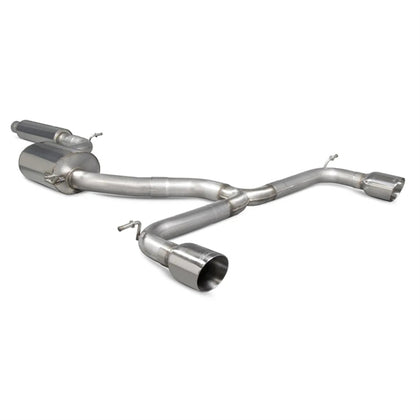 Scorpion cat-back udstødning til VW Golf MK7.5 1.5 TSI – resoneret, set skråt bagfra