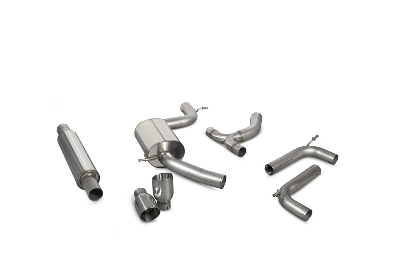 Scorpion cat-back udstødning til VW Golf MK7.5 1.5 TSI – resoneret, set ovenfra