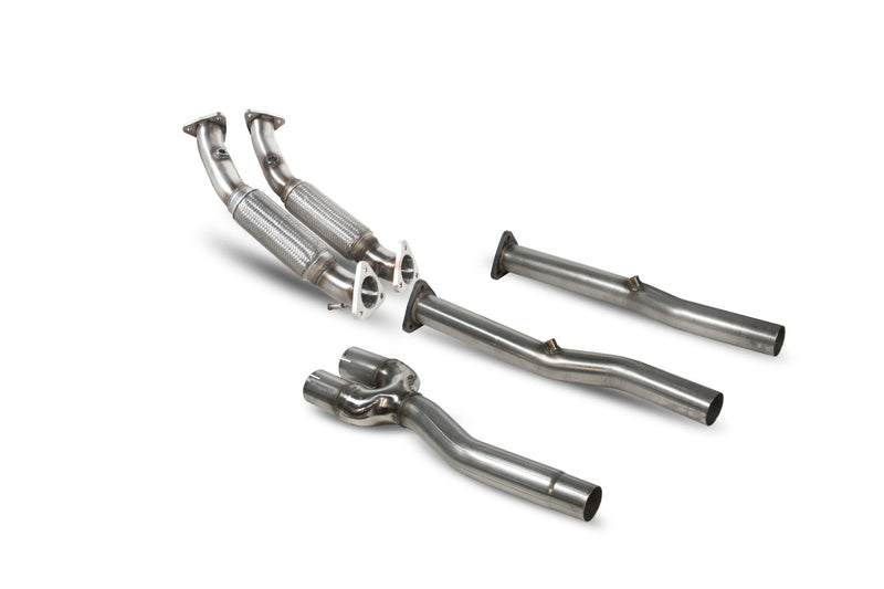 Scorpion de-cat-sektion til VW MK5 Golf R32, set ovenfra