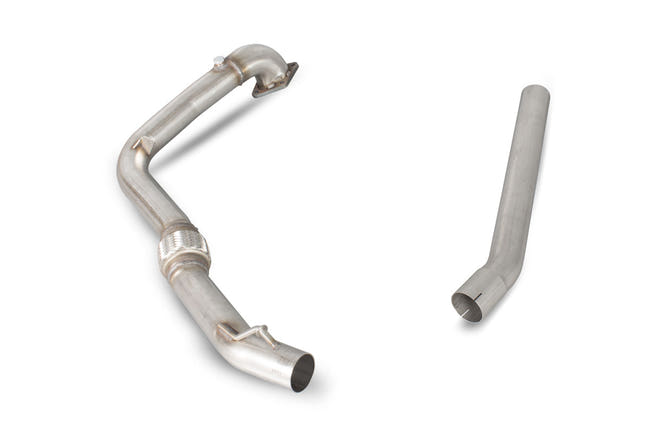 Scorpion de-cat downpipe til VW Polo GTI 6R, set ovenfra