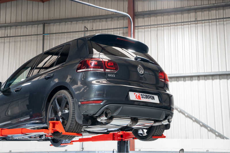 Scorpion cat-back udstødning til VW MK6 Golf GTI – ikke-resoneret, Daytona, set fra siden