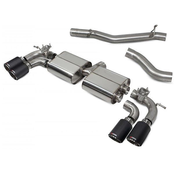 Scorpion Non-Resonated Cat/GPF Back System with Electronic Valves - VW MK7.5 Golf R - Ascari
