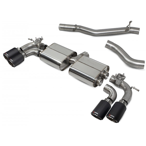 Scorpion Non-Resonated Cat/GPF Back System with Electronic Valves - VW MK7.5 Golf R - Ascari