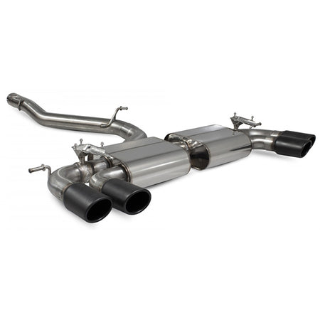 Scorpion Non-Resonated Cat/GPF Back System with Electronic Valves - VW MK7.5 Golf R - Monaco Ceramic