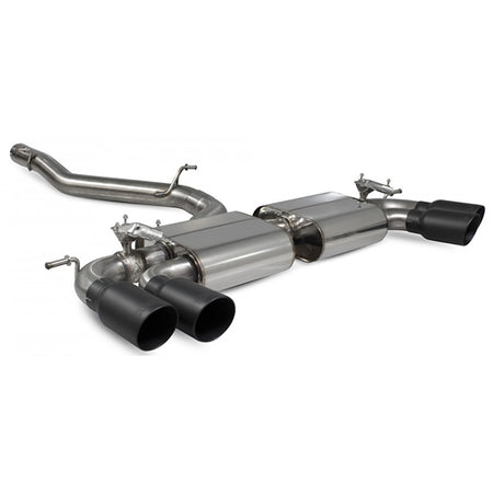 Scorpion Non-Resonated Cat/GPF Back System with Electronic Valves - VW MK7.5 Golf R - Daytona Ceramic