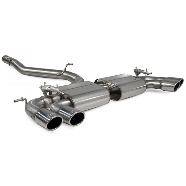 Scorpion Non-Resonated Cat/GPF Back System with Electronic Valves - VW MK7.5 Golf R - Monaco