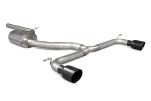 Scorpion cat-back udstødning til VW MK7.5 Golf GTI (Non-GPF Model), Daytona Ceramic, set skråt bagfra