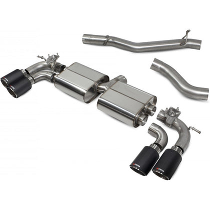Scorpion Non-Res Cat/GPF Back System with Electronic Valves - VW MK8 Golf R - Ascari