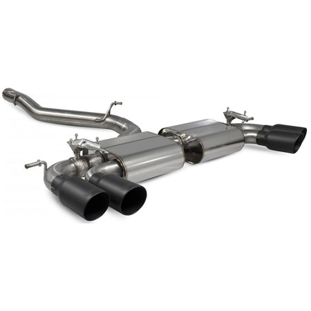 Scorpion Non-Res Cat/GPF Back System with Electronic Valves - VW MK8 Golf R - Daytona Ceramic