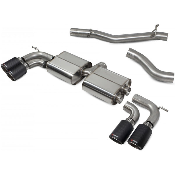 Scorpion Non-Res Cat/GPF Back System Non Valved - VW MK8 Golf R - Ascari