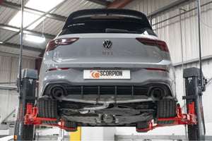 Scorpion GPF-back udstødning til VW MK8 Golf GTI Clubsport, Ascari, set bagfra