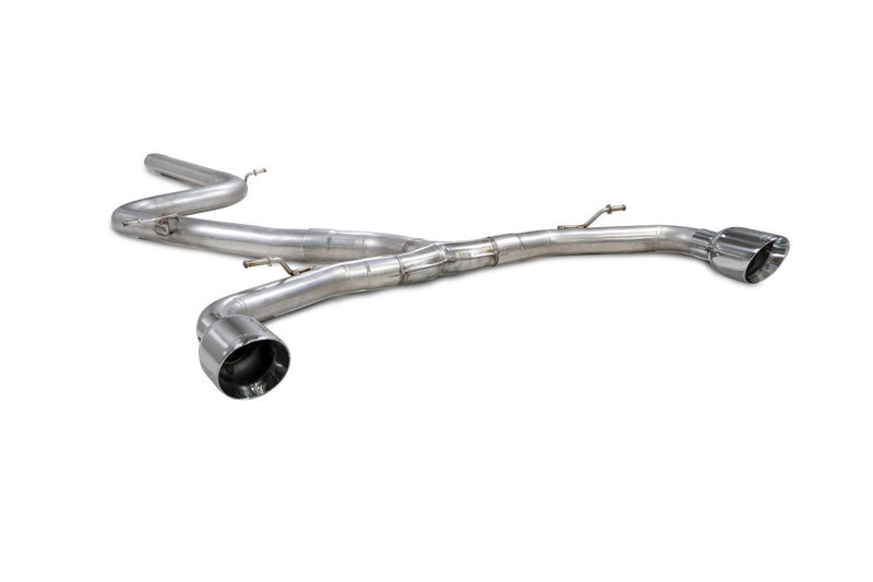 Scorpion GPF-back udstødning til VW MK8 Golf GTI Clubsport, Daytona, set skråt bagfra
