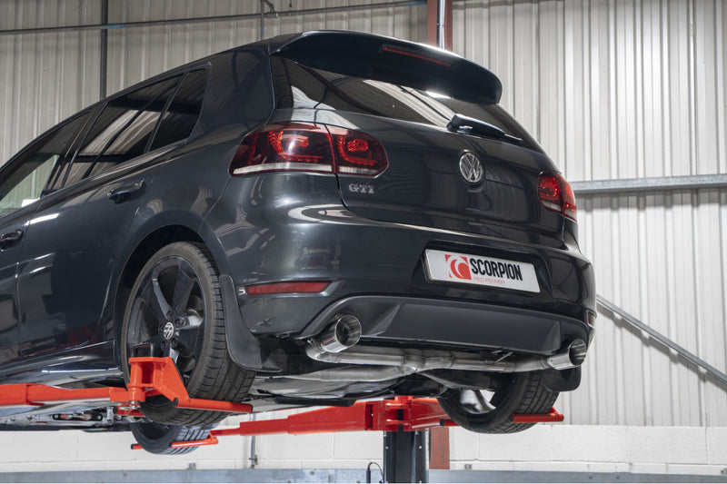 Scorpion cat-back udstødning til VW MK6 Golf GTI – ikke-resoneret, Daytona, set fra siden