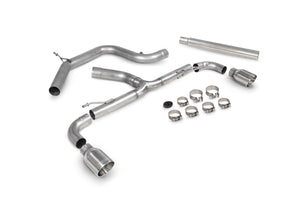Scorpion cat-back udstødning til VW Scirocco R – ikke-resoneret, Daytona, kit_top