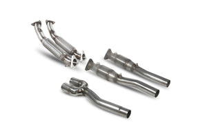 Scorpion sportskatalysator til VW MK5 Golf R32, set ovenfra