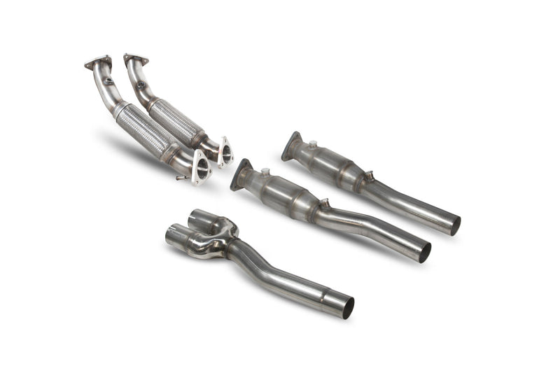 Scorpion sportskatalysator til VW MK5 Golf R32, set ovenfra