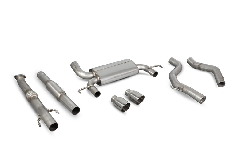 Scorpion cat-back udstødning til Opel Corsa E VXR – resoneret, Daytona (Twin), kit_top
