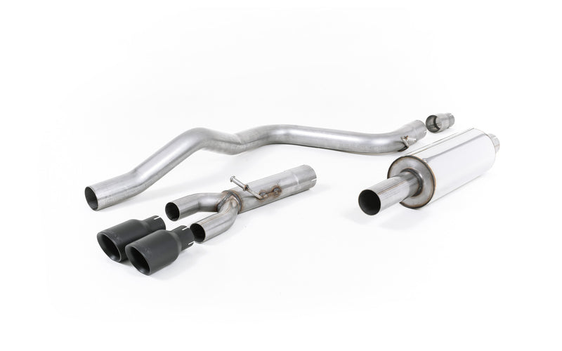 Milltek cat-back udstødning til Seat Leon FR 2.0 TDI 150 SC og 5 dørs (manual og DSG-auto), resoneret, sorte tips – billede 3