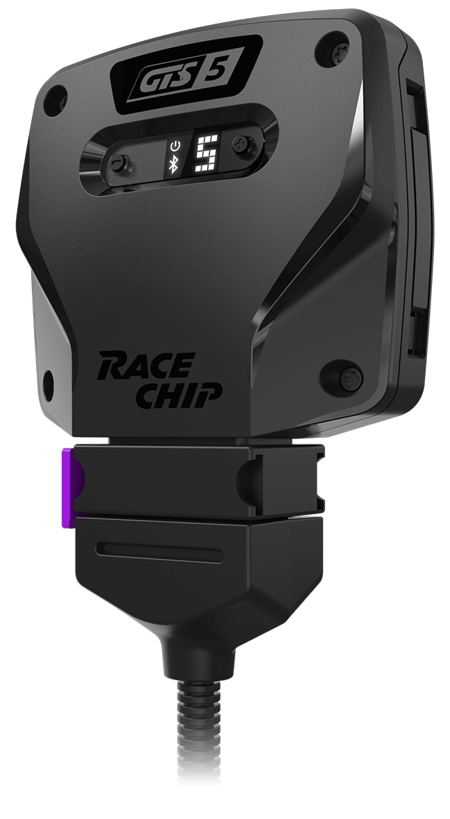 Frilagt RaceChip GTS 5 tuningmodul med display og Bluetooth