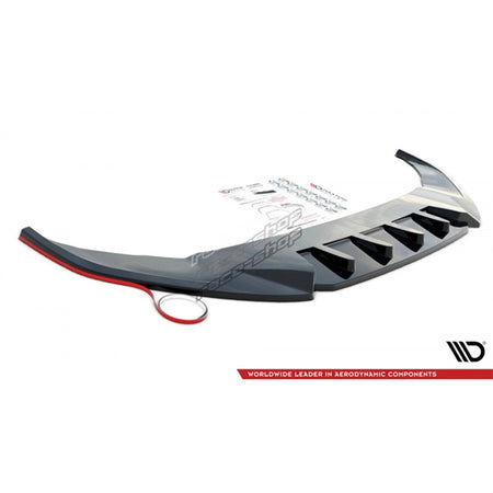 Maxton Central Rear Splitter For Hyundai Kona N Mk1 - Gloss Black