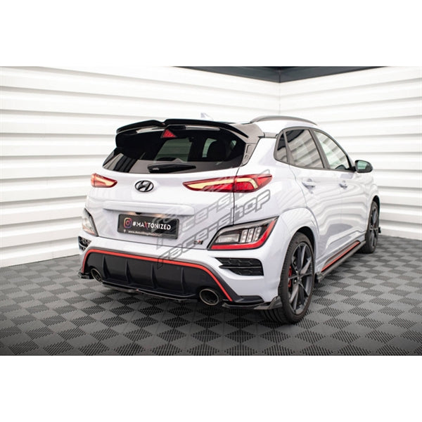 Maxton Central Rear Splitter For Hyundai Kona N Mk1 - Gloss Black
