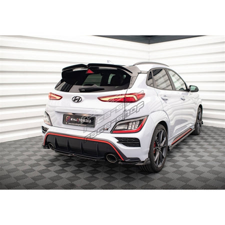 Maxton Central Rear Splitter For Hyundai Kona N Mk1 - Gloss Black