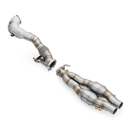 RM Motors Downpipe AUDI RS3 8Y 2.5 TFSI med varmeskjold og lyddæmper – produktbillede 2
