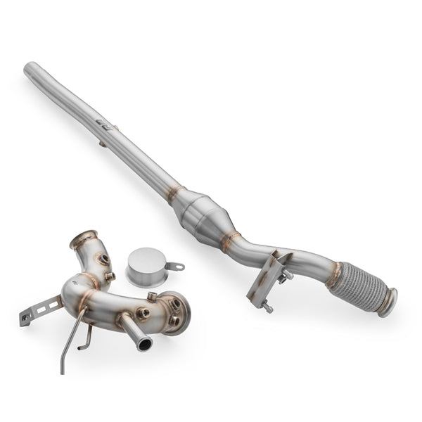 RM Motors Downpipe + DPF OFF Sæt VW Golf VIII 2.0 TDI GTD, Katalysator - Euro 6, Uden Varmeskjold