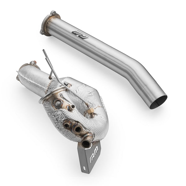RM Motors Downpipe Sæt Audi A4 S4 / Avant Quattro / Avant 3.0 TDI, Euro 6, Uden Lyddæmper Og Med Varmeskjold