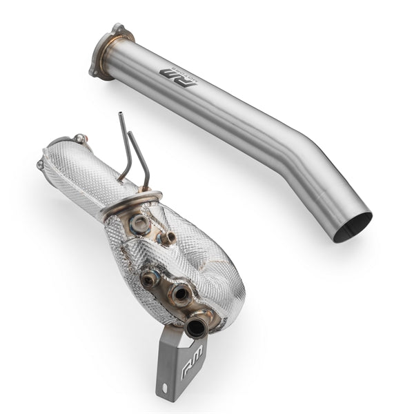 RM Motors Downpipe Sæt Audi A4 S4 / Avant Quattro / Avant 3.0 TDI, Uden Katalysator, Uden Lyddæmper, Uden Sæt Lyddæmper Og Varmeskjold