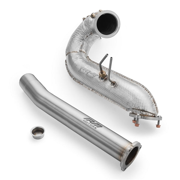 RM Motors Downpipe Sæt Audi A4 S4 / Avant Quattro / Avant 3.0 TDI, Uden Katalysator, Uden Lyddæmper, Uden Sæt Lyddæmper Og Varmeskjold