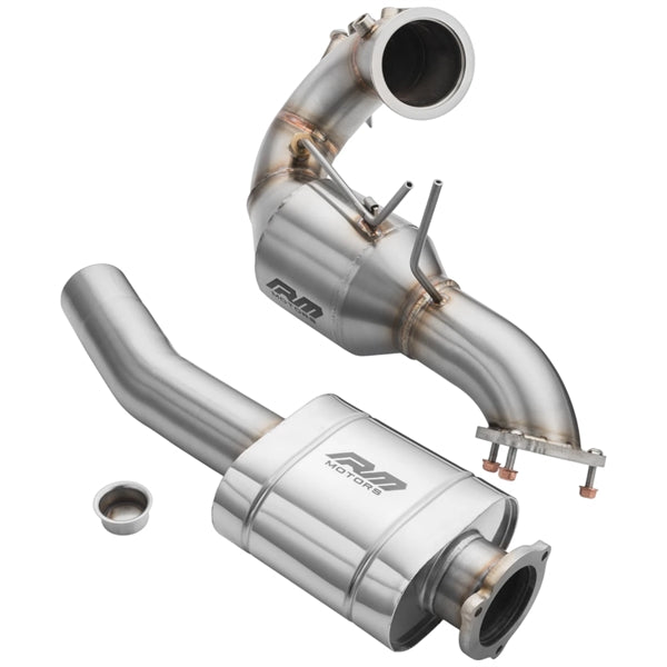 RM Motors Downpipe Set AUDI A4 S4 / Avant Quattro / Avant 3.0 TDI – No Catalytic Converter – With Silencer – Set with Silencer – No Heat Shield