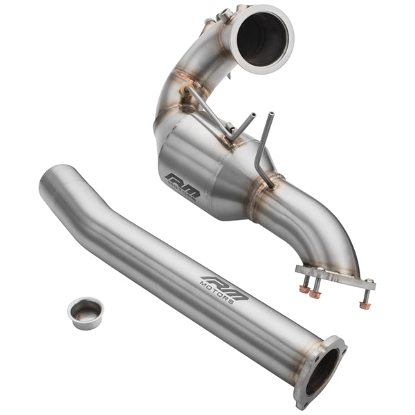 RM Motors Downpipe Set AUDI A4 S4 / Avant Quattro / Avant 3.0 TDI – No Catalytic Converter – No Silencer – Set with Silencer – No Heat Shield