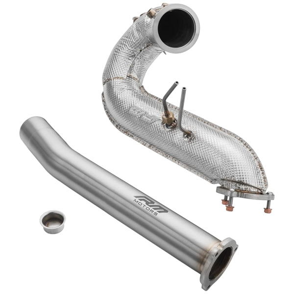 RM Motors Downpipe Set AUDI A4 S4 / Avant Quattro / Avant 3.0 TDI – No Catalytic Converter – No Silencer – No Set with Silencer – With Heat Shield