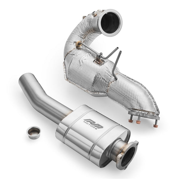 RM Motors Downpipe Sæt Audi A5 S5 / Cabriolet / Sportback / Coupe 3.0 TDI, Euro 6, Med Lyddæmper Og Varmeskjold