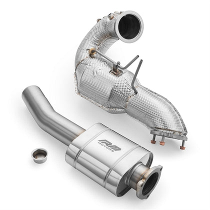 RM Motors Downpipe Sæt Audi A8 S8 / Quattro 3.0 TDI, Euro 6, Med Lyddæmper Og Varmeskjold